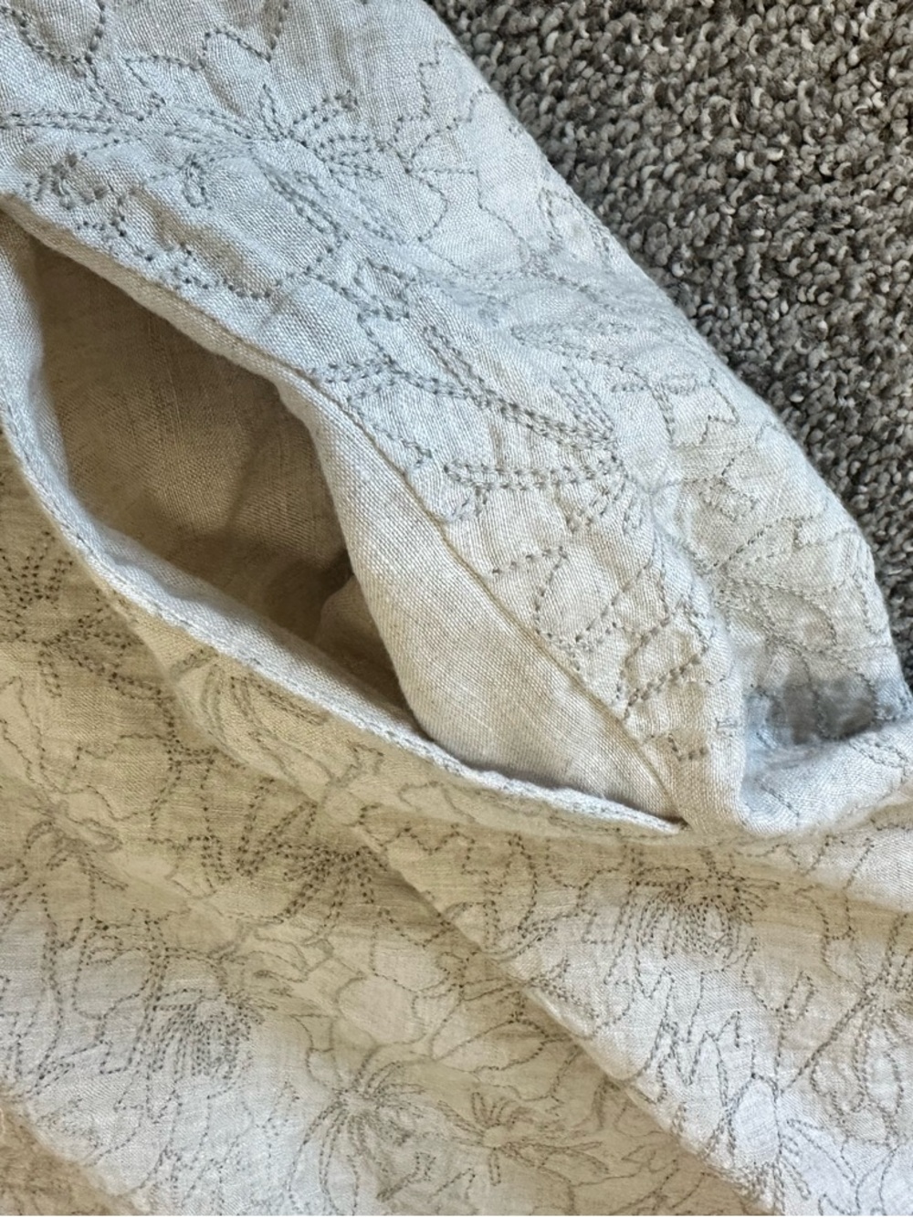 Oska Stitch Embroidered 100% Linen Sleeveless Midi Dress Size 1 (6-8) Neutral - Picture 7 of 14